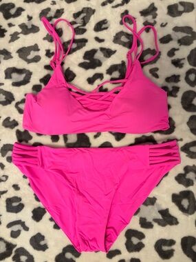 Neon Bright Pink Bikini Set Medium